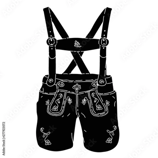 Obraz lederhose silhouette