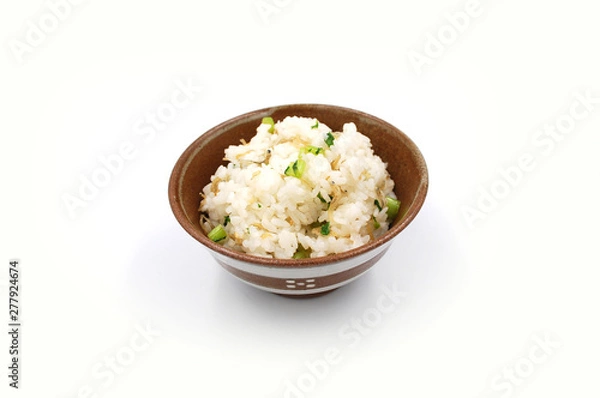 Obraz 大根葉とじゃこの混ぜご飯