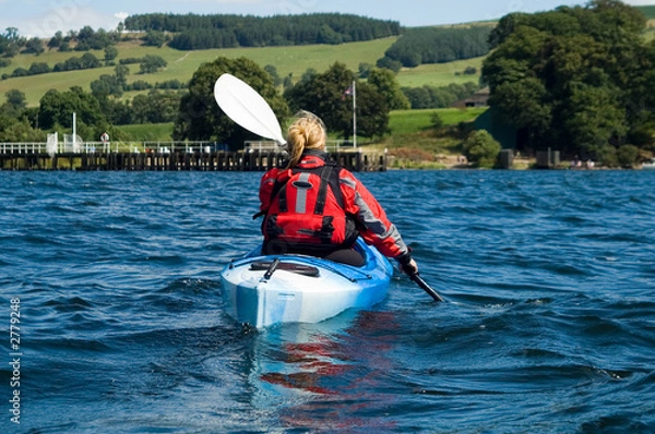 Obraz kayaking on lake windermere
