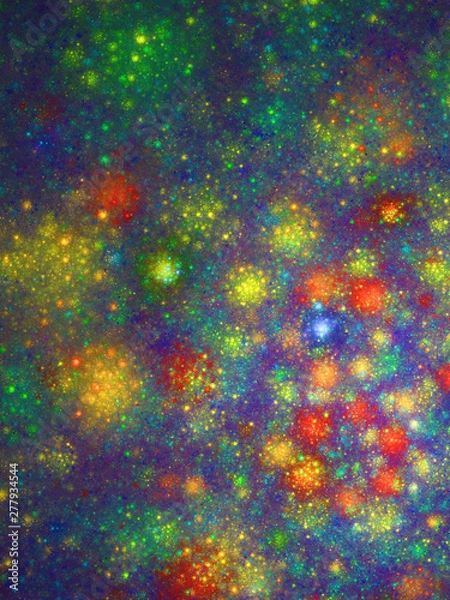 Fototapeta abstract chaotic fractal background 3D rendering illustration