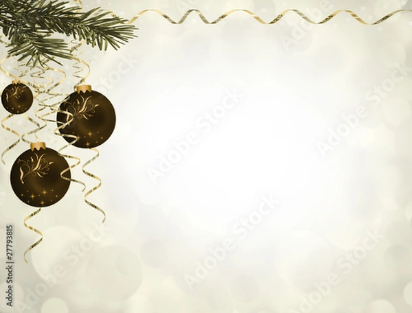 Obraz christams ball on the winter background