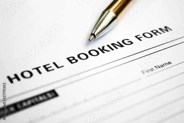 Fototapeta Hotel booking form