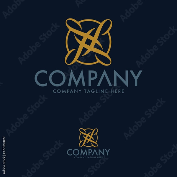 Obraz Creative Cotton and Textile Logo Template