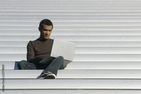 Obraz laptop wireless internet remote learning