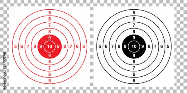 Obraz blank arrow  target blank gun target paper shooting target blank target background target paper shooting on white background vector