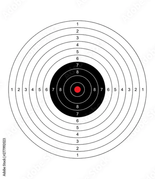 Obraz blank arrow  target blank gun target paper shooting target blank target background target paper shooting on white background vector