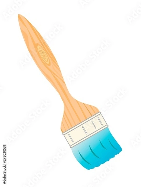 Fototapeta Paint brush on white background.Vector image.