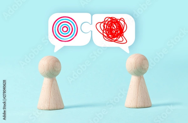 Obraz Speech Bubble Puzzle and Discussion