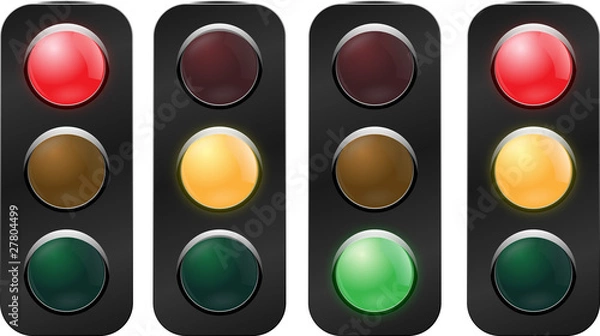 Obraz traffic light set