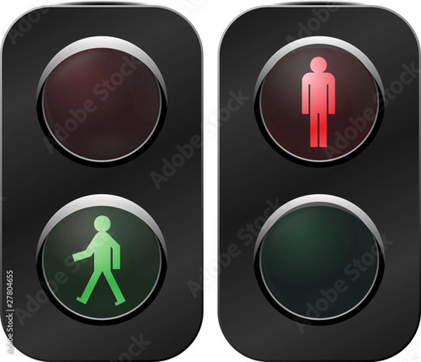 Obraz traffic light crosswalk