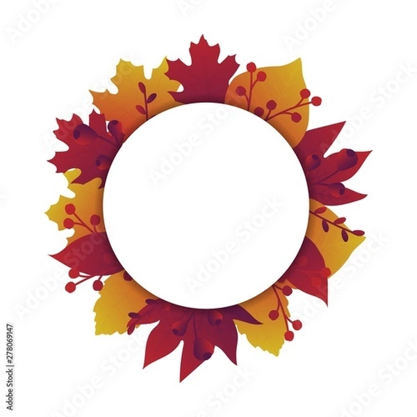 Obraz Autumn banner with circle
