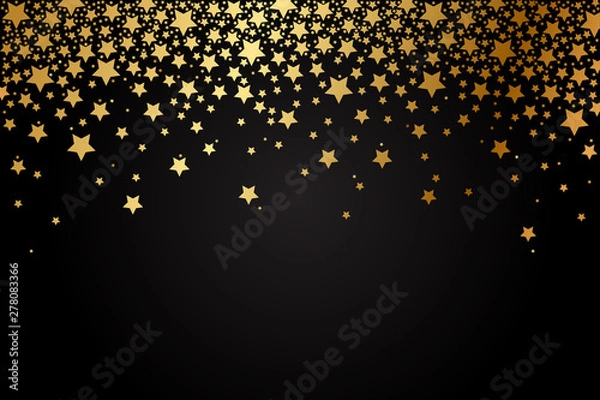Obraz Vector background with gold stars