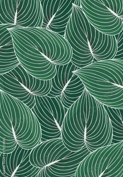 Fototapeta seamless pattern with leaves