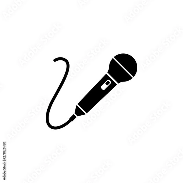Obraz Microphone, audio, mic, sound symbol icon vector illustration