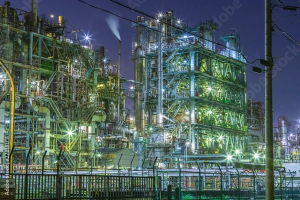 Fototapeta <神奈川県>川崎の工場夜景