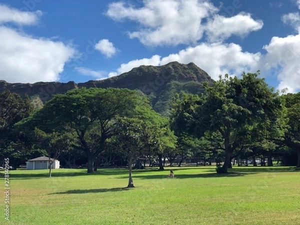 Obraz カピオラニパークからのダイヤモンドヘッド