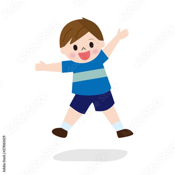 Fototapeta ジャンプする男の子