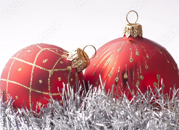 Obraz Red Christmas baubles