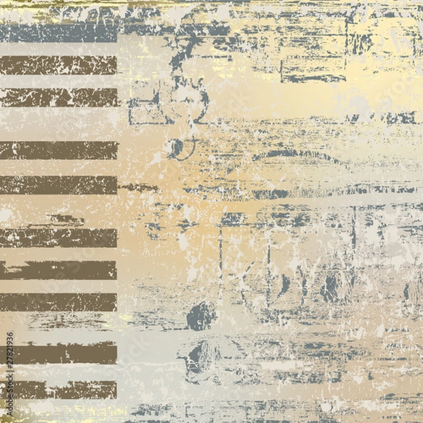 Obraz abstract jazz background piano keys on beige