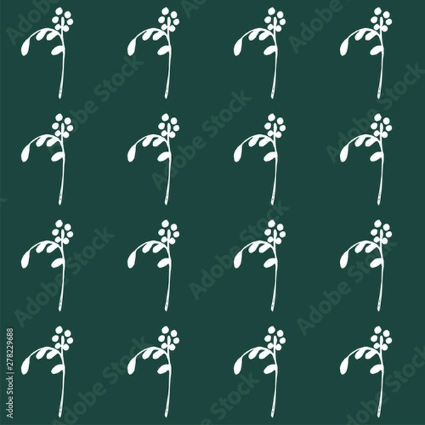 Obraz Fun Mushrooms Birds Flowers Seamless Repeat