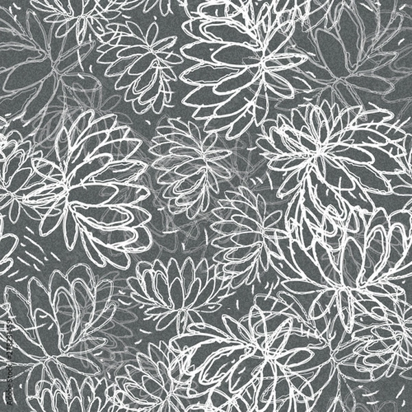Obraz Water Lily Pattern Hand Drawn