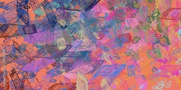 Fototapeta Handmade background. Abstract. Wide brush. Modern art. Painterly mix. Color texture. Colorful pattern. Wall painting. Backdrop material. Oil painting. 2d illustration.