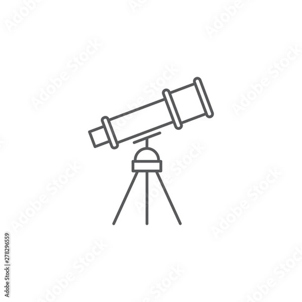 Fototapeta Telescope vector icon,isolated on white background