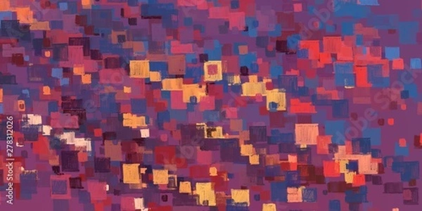 Fototapeta Art wallpaper. Digital canvas. 2d illustration. Texture backdrop painting. Creative chaos structure element.