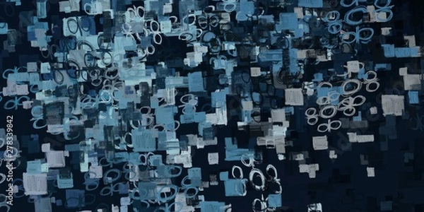 Fototapeta Modern art. Artistic brush. Oil painting. 2d illustration. Texture backdrop. Creative chaos structure element.