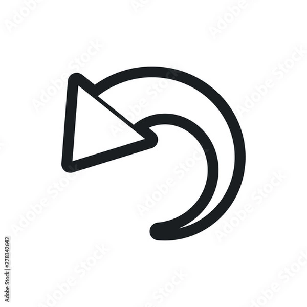 Fototapeta undo vector icon