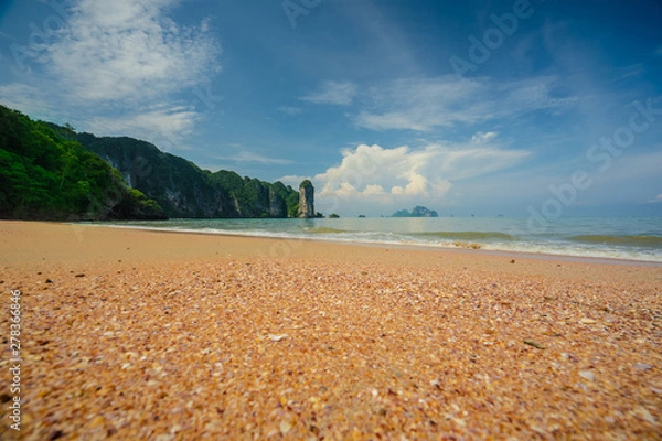 Obraz Ao Nang is located at Krabi, Thailand. It's one of the most popular place. There are beautiful beach and mountain one in