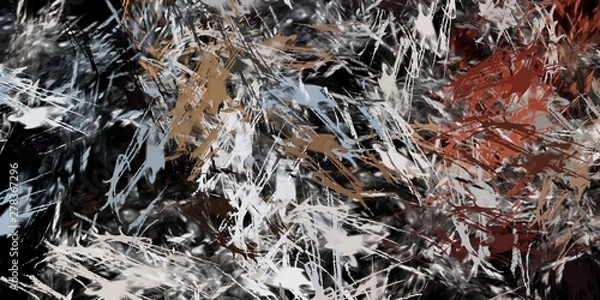 Fototapeta Canvas painting. Colorful background texture. 2d illustration. Texture backdrop. Creative chaos structure.