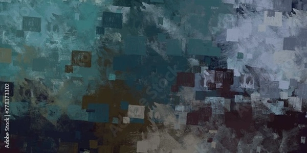 Fototapeta Vintage old fashion painting. 2d illustration. Texture backdrop. Creative chaos structure.