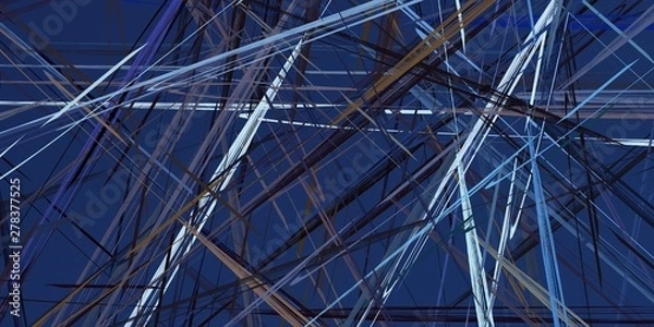 Fototapeta Handmade surreal abstract pattern. Modern artistic canvas. 2d illustration. Texture backdrop painting. Creative chaos structure.