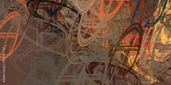 Obraz Decorative oil painting. Vibrant dynamic art. 2d illustration. Texture backdrop.