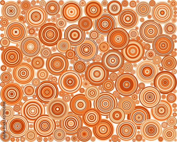 Fototapeta Abstract Generative Art color distributed  circles dots background illustration