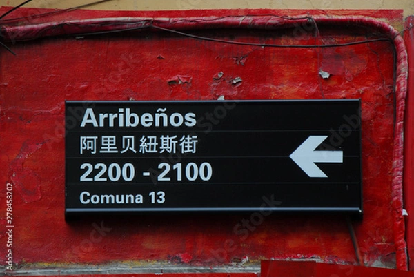 Obraz Arribeños street sign