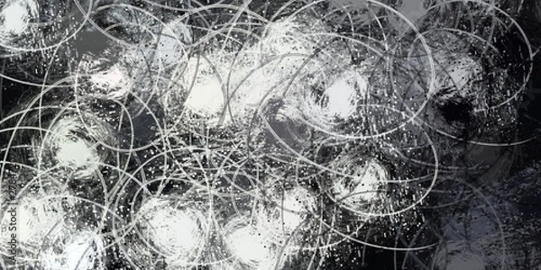 Obraz Crazy sketch random pattern. Chaos and variety. Modern art drawing painting. 2d illustration. Digital texture wallpaper. Artistic sketch draw backdrop material. 