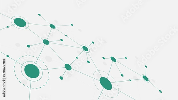 Fototapeta Abstract geometric connect lines and dots.Simple technology graphic background.Illustration Vector design Network and Connection concept.