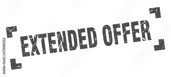 Fototapeta extended offer stamp. extended offer square grunge sign. extended offer