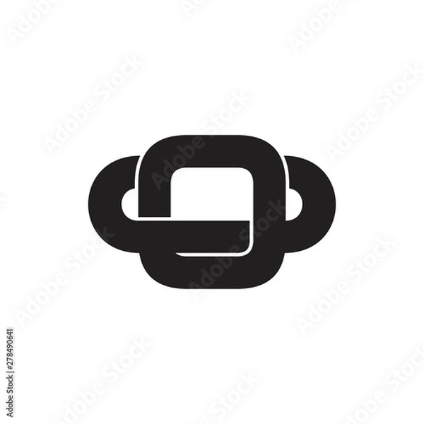 Fototapeta linked ring simple logo vector