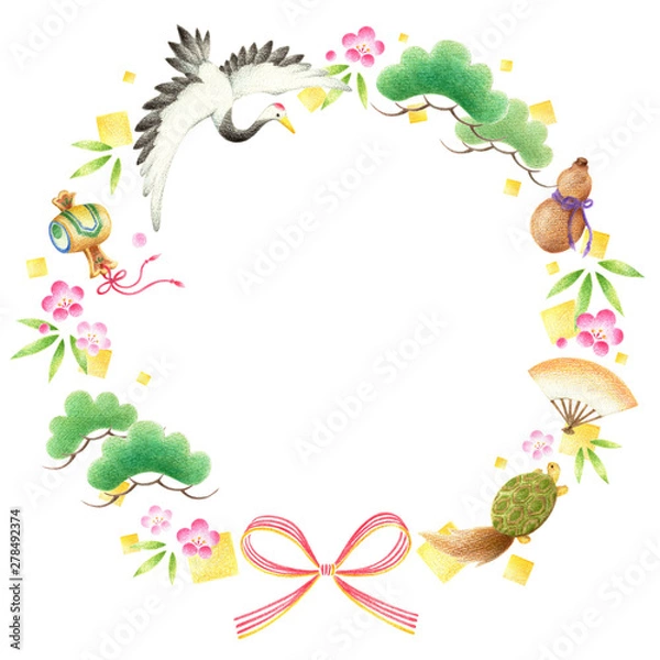 Fototapeta 縁起物　リース