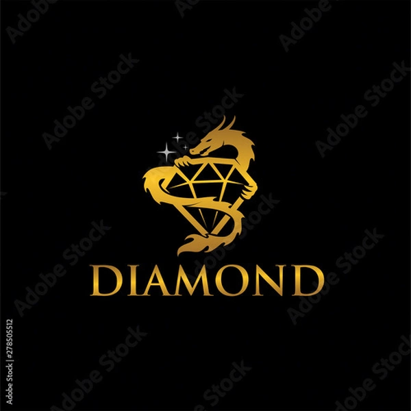Fototapeta Dragon Diamond Logo