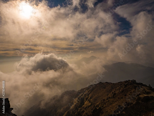 Obraz Mountain cliff sunrise