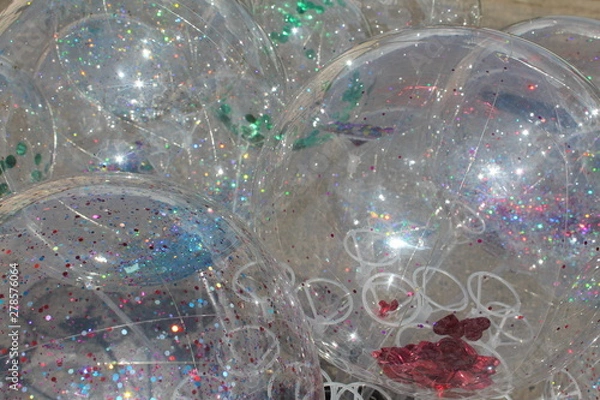 Fototapeta Tło. pobór z balonów wypełnionych helem