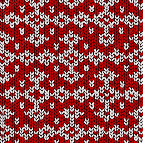Fototapeta Snowflake jumper pattern, vector illustration