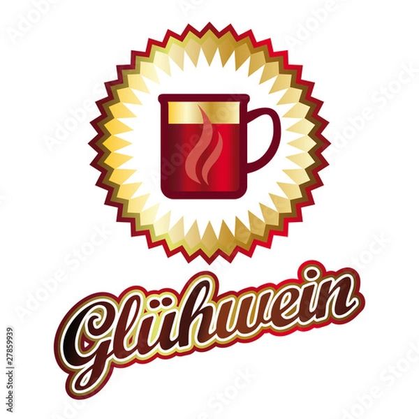 Obraz glühwein emblem