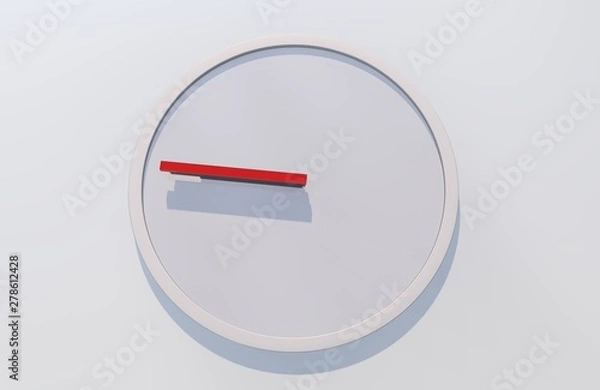 Fototapeta Clock icon in flat style, timer on white background. Business watch. Design element for you project