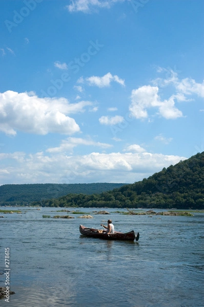 Obraz canoe on river