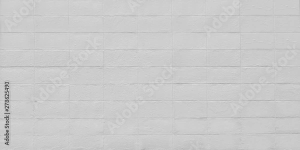 Obraz White brick wall background and texture